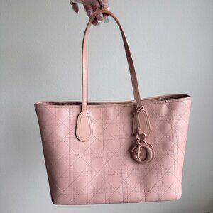 Christian Dior Canvas Cannage Panarea Tote Rosato